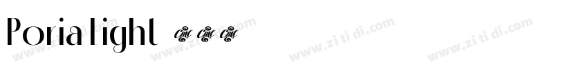 Poria Light字体转换